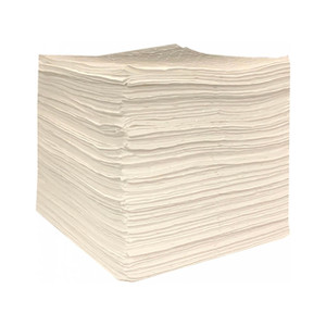 Essentials Oil Only 15 in. x 18 in. Single-Ply Lightweight Sorbent Pads- 200 Qty.
