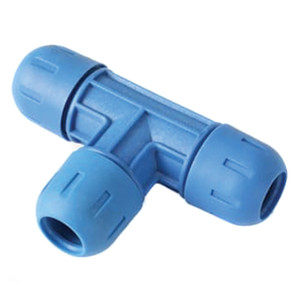 FastPipe® Tee Fitting for Aluminum Pipe, Blue