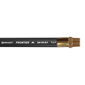 Continental ContiTech Frontier™ 1/4 in. Black 300 PSI Standard Air & Water Hose Assemblies w/ Crimped Male NPT Fittings