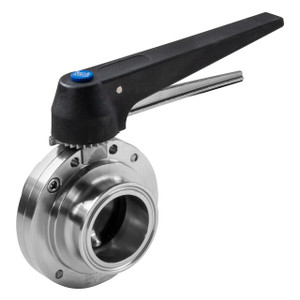 Steel & O'Brien 316 Stainless Steel Butterfly Valve w/ Trigger Handle & Clamp Ends