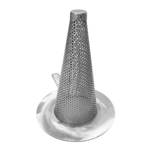 Titan Flow Control 4 in. Carbon Steel Perforated Temporary Conical Strainer w/ Mesh