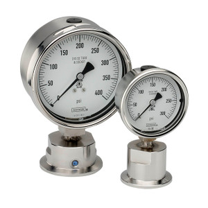 NOSHOK 10 Series 2 1/2 in. HD Dial Sanitary Pressure Dry Gauges w/ 2 in. Tri-Clamp Bottom Mount