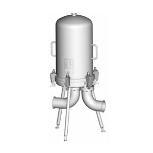 Donaldson 1C072604-C20 PF-EG 0520 2 in. Tri-Clamp 316L SS Sanitary Liquid Filter Housing - 20/30 Element Size