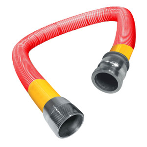 Texcel SPVC-VRH-4 4 in. x 18 ft. Vapor Recovery Hose Assemblies w/ Male Adapter x MNPT Ends