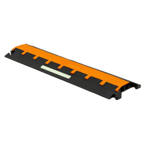 Elasco Elasglow LiteGuard Two-Channel Cable Guard, 1 /14 in. Channel, Black/Orange