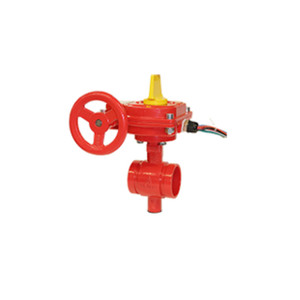 Titan Flow Control BF77UG-DEE 2 in. 300 WOG Ductile Iron Grooved End Butterfly Valve - UL/FM Approved (Fire Protection)