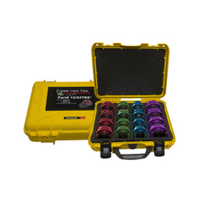 FlangeLock™ 12/24TBS Crush Resistant Yellow Case w/ Slugs and O-rings, 3/4 in. - 1 1/2 in.