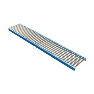 LEWCO 1916 Series Straight Gravity Roller Conveyor, 1.9 in. Diameter, 16 Gauge Steel Rollers, 21 in. Between Frames, 3 in. Roller Centers, 10 ft. Length