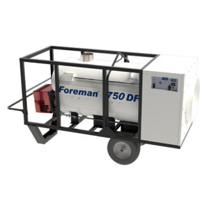L.B. White CI750 Foreman® 750 DF Ductable Dual Fuel LP/NG Indirect-Fired 120V Portable Heater - 750,000 BTU/HR