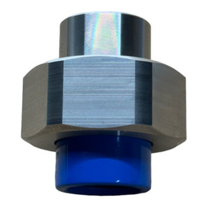 HART Industrial D-3131-3-V-316 1/2 in. FNPT Class 3000 316 Stainless Steel Threaded Union - FKM Seal, Dielectric Coating