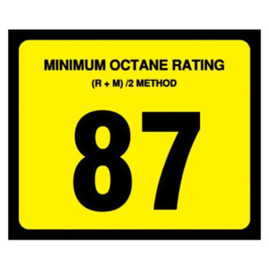 RDM 6664 87 Octane Decal Label - Generic