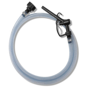 BadgerFlex Poly Spring DEF Hose and Nozzle Kit for Totes - 2 in. FNPT x 10 ft Hose