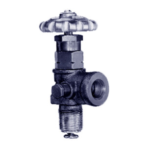 RegO A7551P 3/4 in. x 1/2 in. FNPT 8.9 GPM Flange Seal Liquid Transfer Angle Valve for Bulk Storage Containers