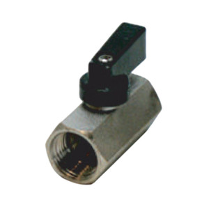 PCI 383N-14-NPT 1/4 in. F x 1/4 in. F NPTF Blow-Out Proof Low Pressure Mini Ball Valve - 450 PSI