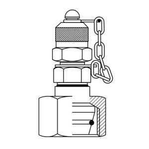 PCI H900-55 M26 x 1.5 Low Pressure Steel Test Connector For Compression Ring Fittings