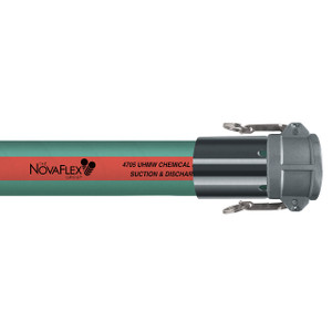 Novaflex 4705 1 in. 200 PSI UHMW Crush Resistant Chemical Suction & Discharge Hose w/ Stainless Steel Female Coupler Ends