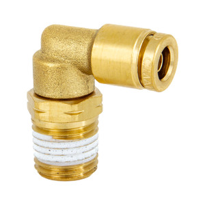 Kuriyama Kuri Tec Endure DOT 1/4 in. OD x NPTF Male 90 Deg Swivel Elbow, Bronze