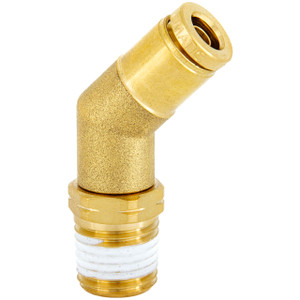 Kuriyama Kuri Tec Endure DOT 3/8 in. OD x NPTF Male 45 Deg Swivel Elbow, Bronze