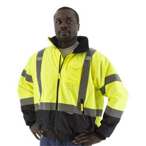 Majestic ANSI 3 Yellow/Black Bomber Jacket,  X-Large