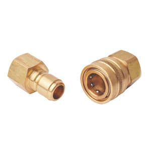 Holmbury HFB 3/8 in. Brass Coupling 1/2 NPTF W/ Extended Body & Nitrile Rubber Seal