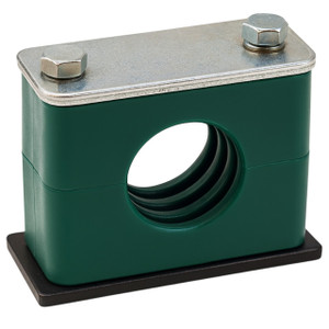 PCI A1-9.5-E 0.37 in. Diameter Standard Polypropylene Hydraulic Pipe Clamp - Elongated Weld Plate, Cover Plate, Bolts