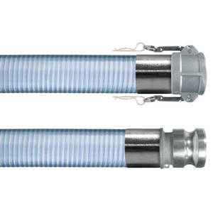 Kanaflex flexFOOD 210HFG 2 in. Heavy-Duty FDA Hose w/ Stainless Steel Female Coupler x Male Adapter Ends