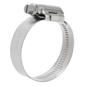 Mikalor Clamps LLC 03067001 16 mm Bandwidth 25-45 mm AISI 304 Stainless Steel ASFA High Torque W4 Hose Clamp - Box Qty 50