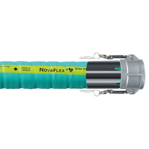Novaflex 4704 2 in. Corrugated UHMW Chemical Suction & Discharge Hose w/ Stainless Steel Female Coupler Ends