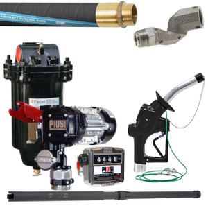 PIUSI Panther EX 72 120V AC 20 GPM Aviation Fuel Transfer Pump Package w/ Meter & Filter