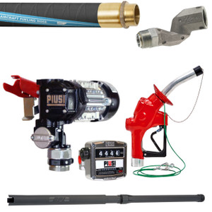 PIUSI Panther EX 72 120V AC 20 GPM Aviation Fuel Transfer Pump Package w/ Meter