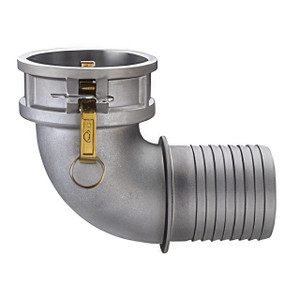 Kuriyama DC90A200 2 in.  Aluminum 90° Elbow Female Coupler x Hose Shank