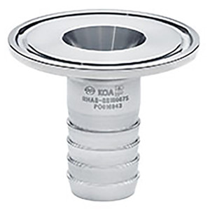 Kuriyama RHASSS100 1 in. Tri-Clamp x 1 in. Short Shank Rubber Hose Coupler