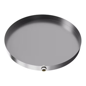 JME 24 in. Round Stainless Steel Drip Pan w/ Drain