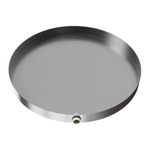 JME 28 in. Round Stainless Steel Drip Pan w/ Drain