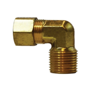 Midland Industries 18225 Brass 90° Compression Elbow, 1/4 in. Compression x 1/4 in. MPT