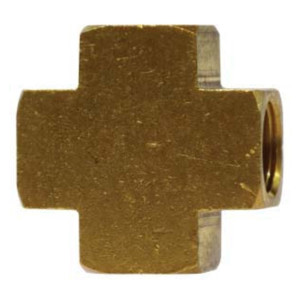 Midland Industries 28044 Brass Barstock Pipe Cross, 1/2 in. FNPT