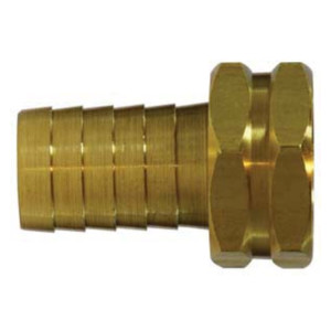 Midland Industries 30032 Brass Straight Hex Swivel Adapter, 1/2 in. Barb x 3/4 in. FGH