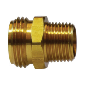 Midland Industries 30063 Brass Straight Rigid Adapter, 3/4 in. MGH x 3/4 in. MNPT