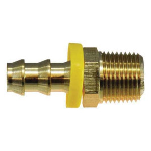 Midland Industries 30215 Brass Push On Straight Adapter, 3/4 in. Barb x 1/2 in. MNPT