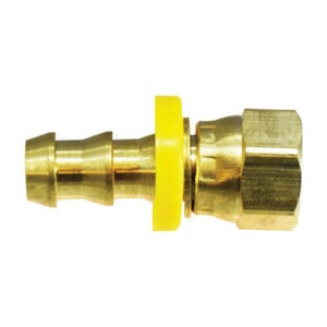 Midland Industries 30266 Brass Push On Swivel Connector, 3/8 in. Push On Hose Barb x 3/8 in. Female JIC Swivel