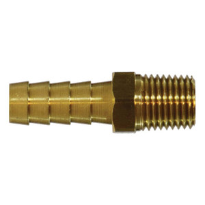 Midland Industries 32021 Brass Rigid Hose Male Adapter, 5/8 in. Hose Barb x 1/8 in. MNPT