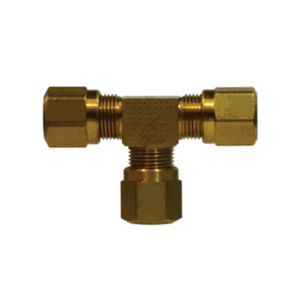 Midland Industries 38044 Brass Air Brake Tee, 1/4 in. Tube OD
