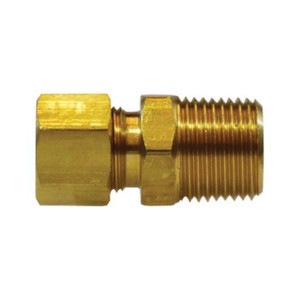 Midland Industries 18180L Brass Light Pattern Male Adapter, 1/4 in. Comp x 1/4 in. MNPT