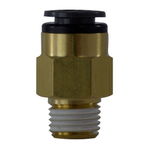 Midland Industries 680404C D.O.T. Push-to-Connect Male Connector, Composite, 1/4 in. PTC x 1/4 in. MNPT