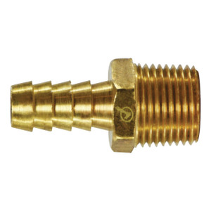 Midland Industries AMC® 707001-0606 Hose Barb Adapter, Lead Free Brass, 3/8 in. Hose Barb x 3/8 in. MNPT