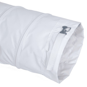 Flexaust Springflex FX-180 SF RD Sewn Single-ply PVC Coated Polyester Duct Hose 20 in. Dia. x 25 ft.