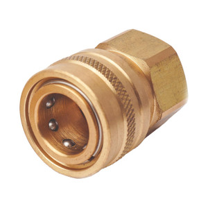 Holmbury HFB12-F-08NM 3/8 in. Brass Coupling 1/2 NPTF W/ Extended Body & Nitrile Rubber Seal - Female