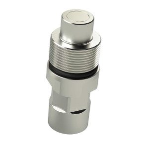 Holmbury FSC25-M-20N 1 in. Carbon Steel Flat Face Screw Coupling 1 1/4 NPTF w/ Locking Pin & Nitrile Rubber Seal - Male