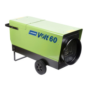 L.B. White Volt™ 60 Forced Air 82,000 to 205,000 BTU 24 to 60 kW Electric Heater w/ Wheels & Thermostat - Green