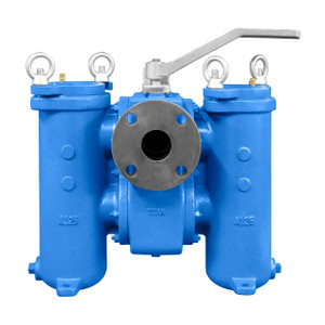 Titan Flow Control DS695I0250 2 1/2 in. Duplex Basket Strainer, Flanged, Cast Iron - ASME Class 125